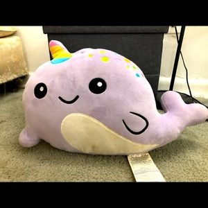 Iscream purple unicorn/whale stuffed toy
